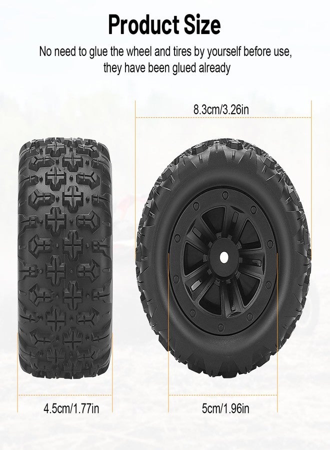 daitoku 12mm Hex Hub RC Wheels and Tires, daitoku 1/16 RC Tires RC Truck Wheel Rims & Rubber Tires for 1/16 Off-Road RC Car, 16208, 16209, 16210, H16BM, H16GT, H16H - Image 5